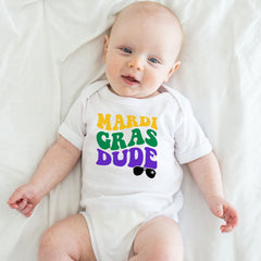 Kids Mardi Gras Shirt - Mardi Gras Dude - Retro Mardi Gras Festival Shirt -  Toddlers Youth and Babies Sizes