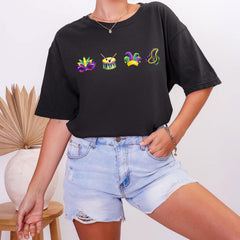 Comfort Colors® Mardi Gras Masks and Beads Carnaval Shirt - Mardi Gras Festival T-Shirt - Fat Tuesday Shirt