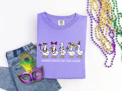 Comfort Colors® Mardi Goose on The Loose Shirt - Mardi Goose Shirt - Funny Mardi Goose Tee - New Orleans Carnival Shirt