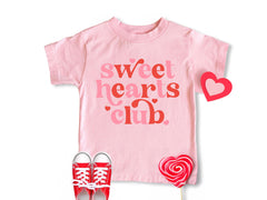 Sweet Hearts Club Kids Valentine Toddler Shirt - Gift for Girls