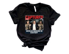 Nicolas Maduro Captured Shirt - Venezuela Libre - Venezuela Shirt - Protest T-Shirt - Maduro Out - Unisex Shirts
