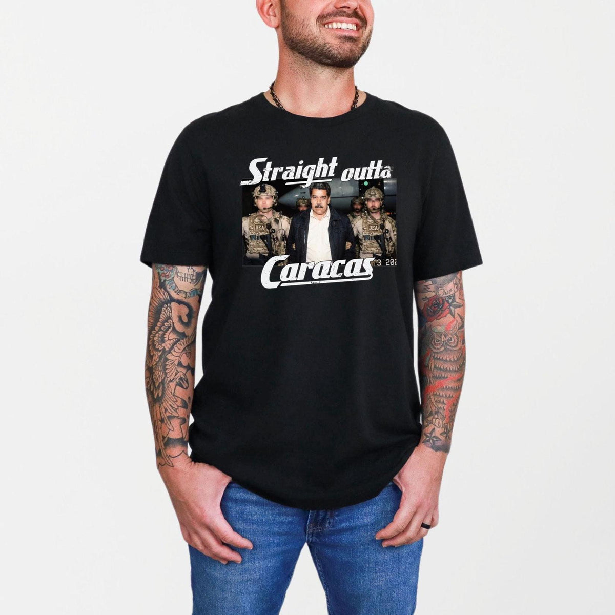 Captured Nicolas Maduro Shirt - Straight Out of  Caracas - Maduro Shirt - Venezeula Libre - Venezuela Freedom Protest Shirt