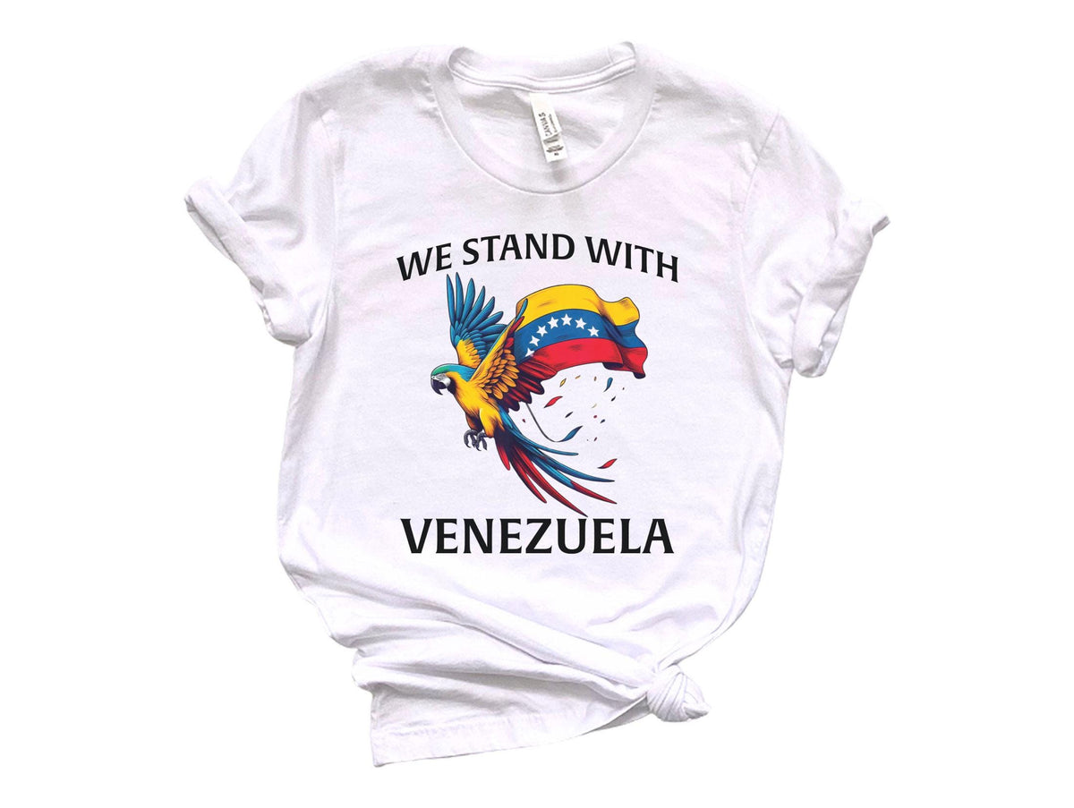 We Stand with Venezuela Shirt - Venezuela Support T-Shirt - Unisex Graphic Shirt - Maduro Captured T-Shirt