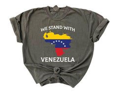 We Stand with Venezuela Shirt - Comfort Colors® Venezuela T-Shirt - Free Venezuela - Venezuela Libre Shirt - Unisex Tee