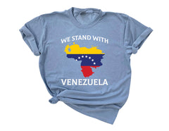 We Stand with Venezuela Shirt - Comfort Colors® Venezuela T-Shirt - Free Venezuela - Venezuela Libre Shirt - Unisex Tee