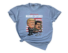 Maduro Captured Shirt - Comfort Colors®  No More Dictators Shirt - Trump Maduro T-Shirt - Maduro Out Tee