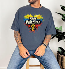 Free Venezuela Shirt - Comfort Colors®  Venezuela T-Shirt - Support Venezuela Tee - We Stand with Venezuela