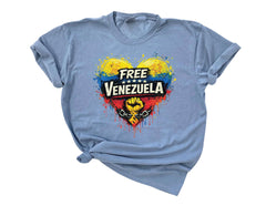 Free Venezuela Shirt - Comfort Colors®  Venezuela T-Shirt - Support Venezuela Tee - We Stand with Venezuela