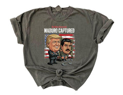 Maduro Captured Shirt - Comfort Colors®  No More Dictators Shirt - Trump Maduro T-Shirt - Maduro Out Tee