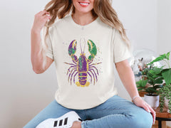Mardi Gras Crawfish Comfort Colors® Shirt - Louisiana Tee - Mardi Gras Shirt - Festive Mardi Gras Shirt