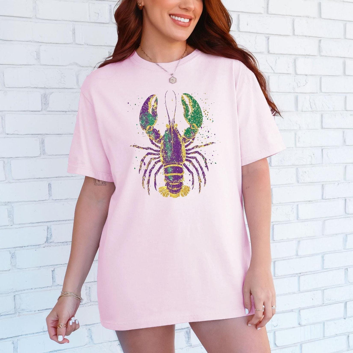 Mardi Gras Crawfish Comfort Colors® Shirt - Louisiana Tee - Mardi Gras Shirt - Festive Mardi Gras Shirt