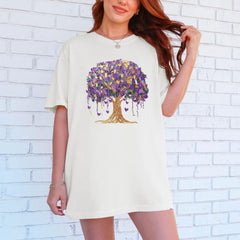 Comfort Colors® Mardi Gras Tree Shirt - Mardi Gras Beads T-Shirt - Carnival Fat Tuesday Tee - Mardi Gras Outfit