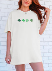 Comfort Colors® Shamrock Shirt - Lucky Clover T-Shirt - Retro St. Patricks Tee - St. Paddy's Day Outfit