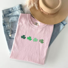 Comfort Colors® Shamrock Shirt - Lucky Clover T-Shirt - Retro St. Patricks Tee - St. Paddy's Day Outfit