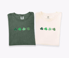 Comfort Colors® Shamrock Shirt - Lucky Clover T-Shirt - Retro St. Patricks Tee - St. Paddy's Day Outfit