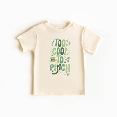 Too Cool to Pinch Toddler Shirt - St Patrick's Day Kids Tee - Irish Kids Gift - Shamrock Sequins Baby Bodysuit - Funny Lucky Dude Outfit