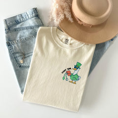 Comfort Colors® - Cuff Em Nurse T-Shirt - Funny St Patrick Day Goose Tee - RN Shamrock Gift - Student Nurse - RN Nurse - ER Nurse