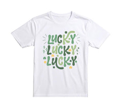 Lucky Lucky Lucky Toddler Shirt - St Patrick's Day Kids Tee - Irish Kids Gift - Shamrock Sequins Baby Bodysuit - Funny Lucky Dude Outfit