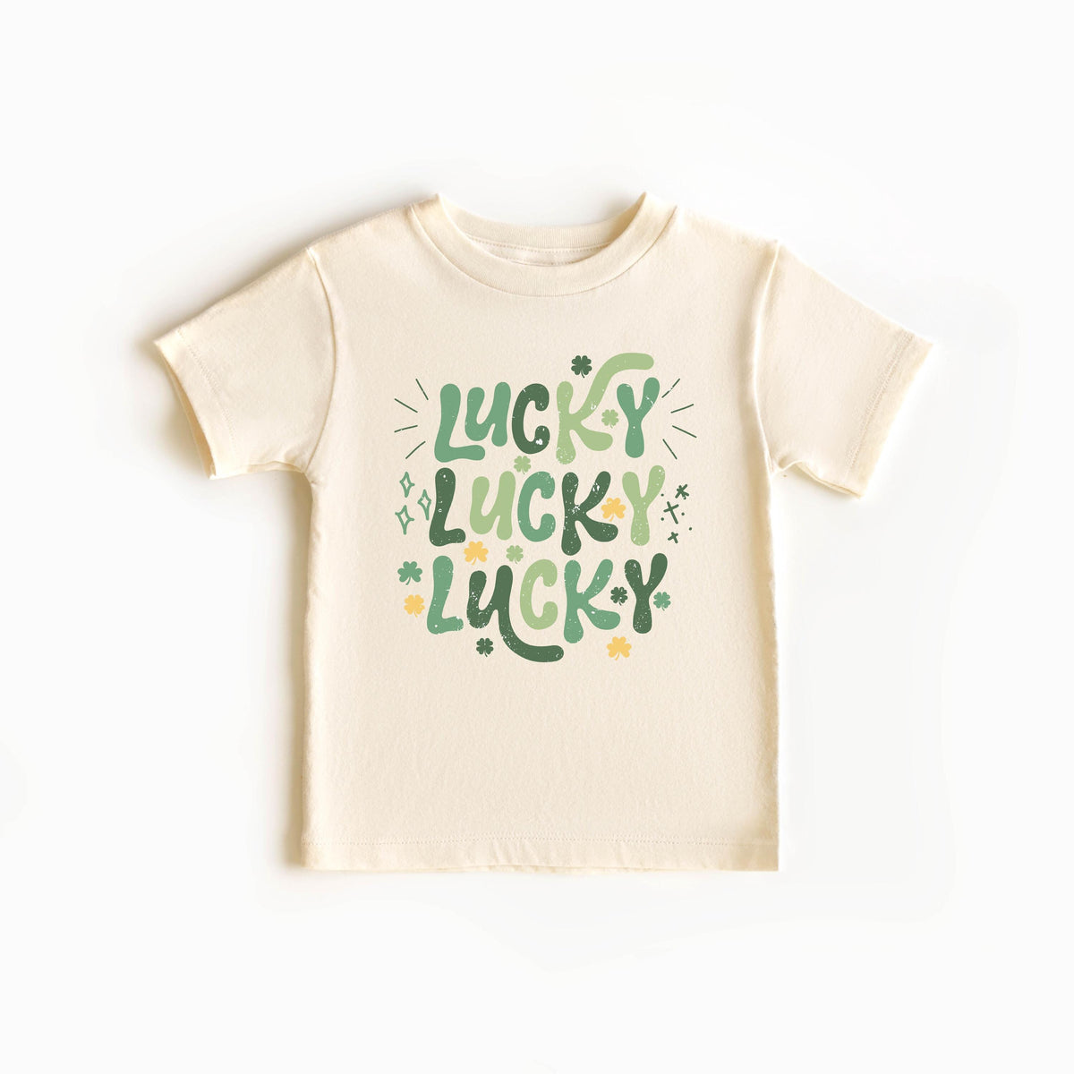 Lucky Lucky Lucky Toddler Shirt - St Patrick's Day Kids Tee - Irish Kids Gift - Shamrock Sequins Baby Bodysuit - Funny Lucky Dude Outfit