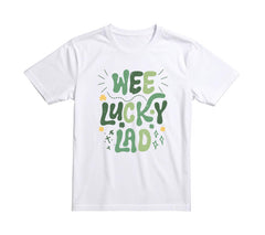 Wee Lucky Lad Toddler Shirt - St Patrick's Day Kids Tee - Irish Kids Gift - Shamrock Sequins Baby Bodysuit - Funny Lucky Dude Outfit