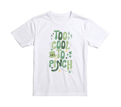 Too Cool to Pinch Toddler Shirt - St Patrick's Day Kids Tee - Irish Kids Gift - Shamrock Sequins Baby Bodysuit - Funny Lucky Dude Outfit