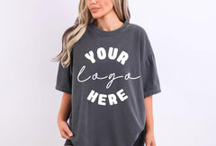 Comfort Colors® Custom Logo Design, Company Logo, Team Logo, Personalized Logo T Shirt, Your Text Here, Create Your Graphic Logo, Add Text