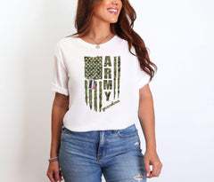 Army Mom Personalized T-Shirt - Proud Army Mom Tee - Custom Army Wife -  Military Mom Shirt - Military Family Gift - Soldier Dad