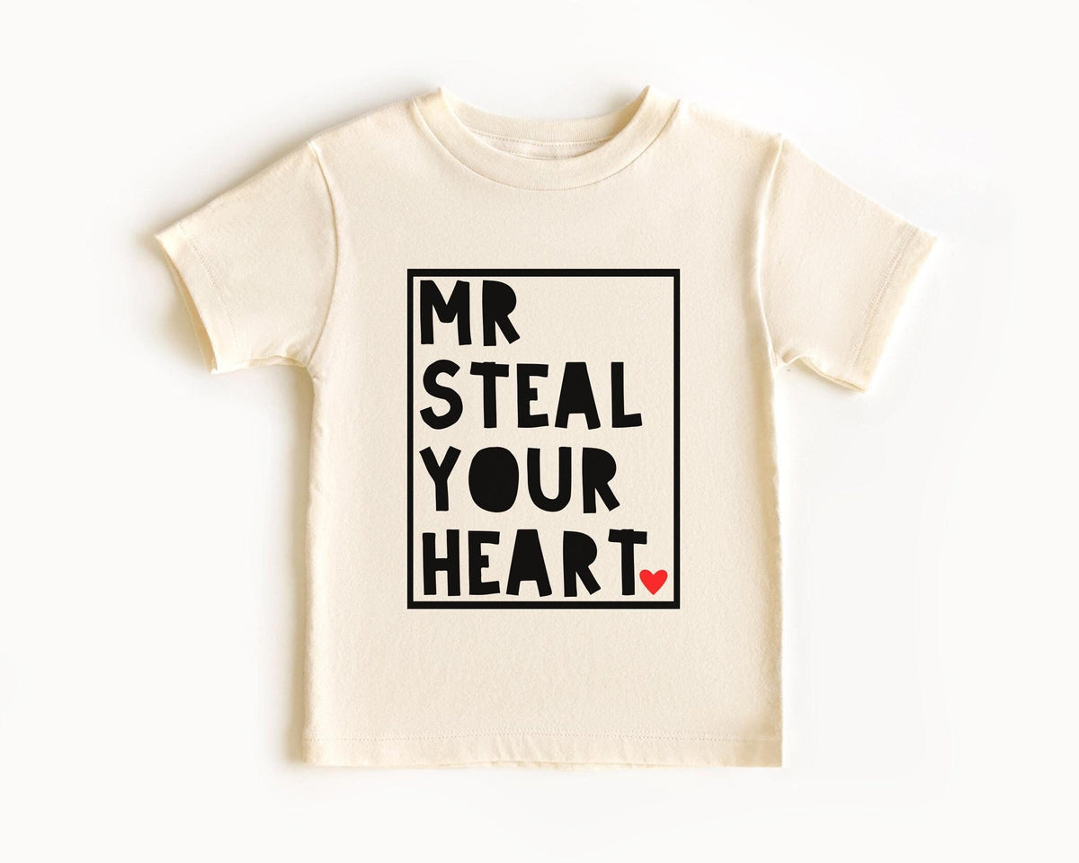 Mr. Steal Your Heart Boys Valentine's Day Shirt - Boys Valentine Tee