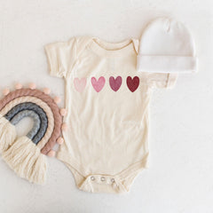 Toddler Valentine Hearts Shirt - Baby Valentines Bodysuit