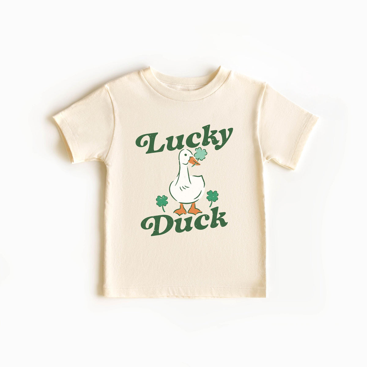 Lucky Duck Toddler Shirt - St Patrick's Day Kids Tee -  Irish Shamrock