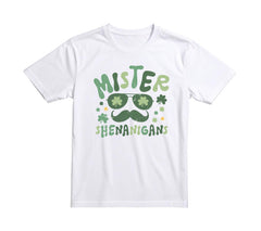 Mister Shenanigans Toddler Shirt - St Patrick's Day Kids Tee - Irish Kids Gift - Shamrock Sequins Baby Bodysuit - Funny Lucky Dude Outfit