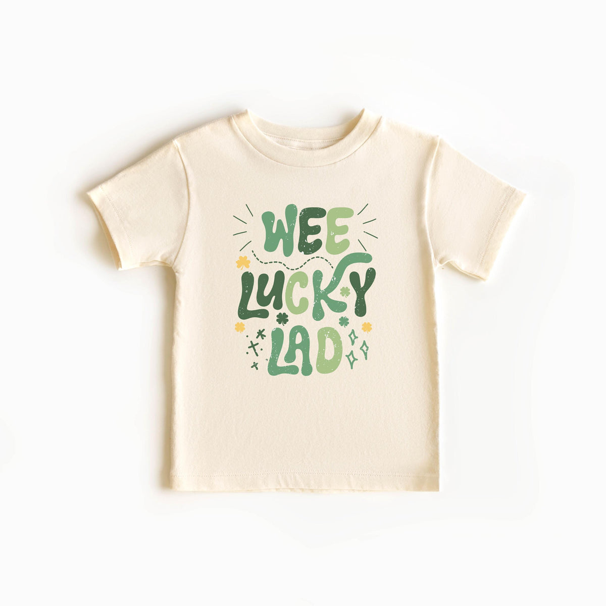 Wee Lucky Lad Toddler Shirt - St Patrick's Day Kids Tee - Irish Kids Gift - Shamrock Sequins Baby Bodysuit - Funny Lucky Dude Outfit