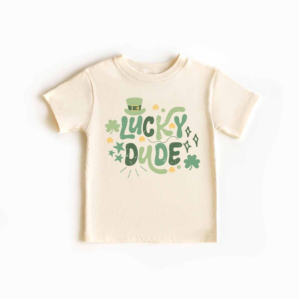 Lucky Dude Toddler Shirt - St Patrick's Day Kids Tee - Irish Kids Gift - Shamrock Sequins Baby Bodysuit - Funny Lucky Dude Outfit