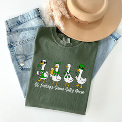 Comfort Colors® - St. Patrick's Day T-Shirt - St Paddys Same Silly Goose - Funny St Patrick’s Tee - Silly Irish Goose Shirt - Green Holiday