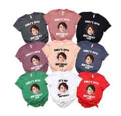 Custom Face Birthday Shirts - Funny Party Crew Tees - Matching Birthday Group T-Shirts