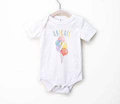 Family Matching Birthday Shirts - Rainbow Balloon Party Tees - Birthday Family Outfit