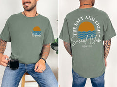 Comfort Colors® Salt & Light T-Shirt - Christian Clothing - Matthew 5:13 - Faith Tee - Religious Gift - Church Apparel - Retro Sun Wave