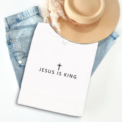 Jesus is King Shirt - Minimalist Christian Tee - Yeshua Shirt - Christian Gift - Church Apparel - Religious T-Shirt - Faith Shirt