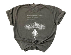 Comfort Colors® Nihilist Penguin T-Shirt - But Why Penguin Tee - Sad Penguin Mountains - Funny Meme Shirt - Documentary Penguin