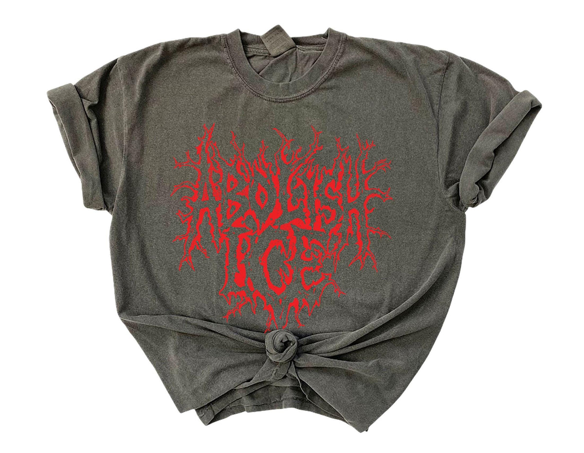 Comfort Colors® Abolish Ice T-Shirt - Political Protest - Human Rights Tee - Pro Immigration Graphic - Social Justice T-Shirt - ICE Protest