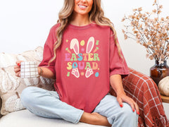 Comfort Colors® Easter Squad Shirt - Happy Easter Tee -  Easter Family Gift - Bunny Squad T-Shirt - Easter Matching Shirt - Funny Easter