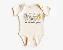 Just An Easter Goose - Funny Easter Kids Shirt - Cute Easter Goose Shirt - Easter Graphic Kids Tee - Easter Humor Kids - Spring Kids Outfit