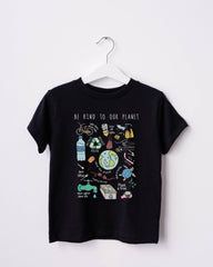 Kids Earth Day Shirt - Be Kind To Our Planet - Earth Day Toddler Tee