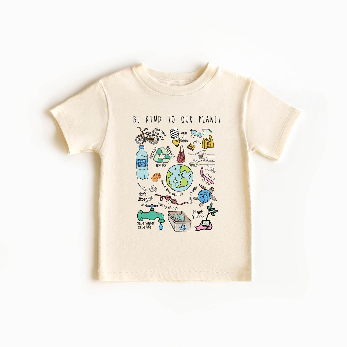 Kids Earth Day Shirt - Be Kind To Our Planet - Earth Day Toddler Tee