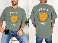 Comfort Colors® Personalized Front Back Logo Shirt for Companies, Teams, Parties, Schools, Custom Logo Shirt, Sports Teams, Restaurants