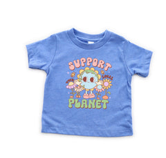 Kids Earth Day Shirt - Support Your Local Planet - Planet Awareness Toddler Tee