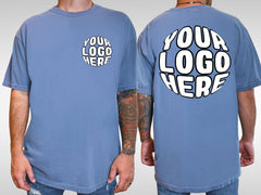 Comfort Colors® Personalized Pocket Back Logo Shirt for Companies, Teams, Parties, Schools, Custom Logo Shirt, Sports Teams, Restaurants