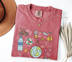 Comfort Colors® Earth Day Shirt - Eco Friendly T-Shirt - Save The Planet Tee - Reduce Reuse Recycle