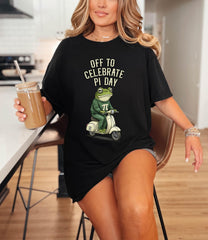 Comfort Colors® Pi Day Shirt - Off To Celebrate Pi Day - Frog Pi Day T-Shirt
