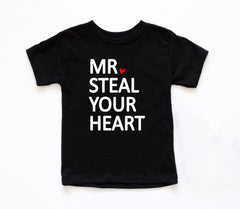 Mr. Steal Your Heart Shirt - Boys Valentine Shirt - Toddler Valentine